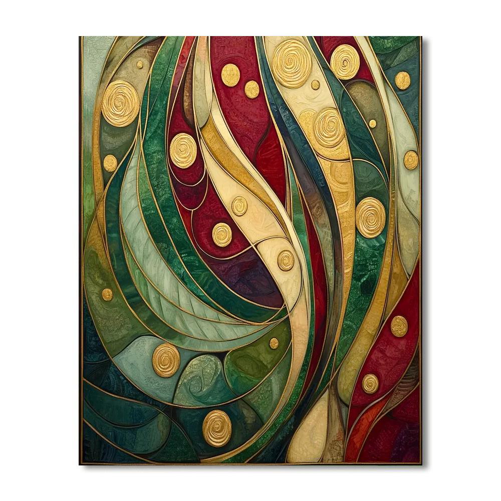 Gustav Klimt Inspired Golden Flow Of Nature  Paint By Numbers Art