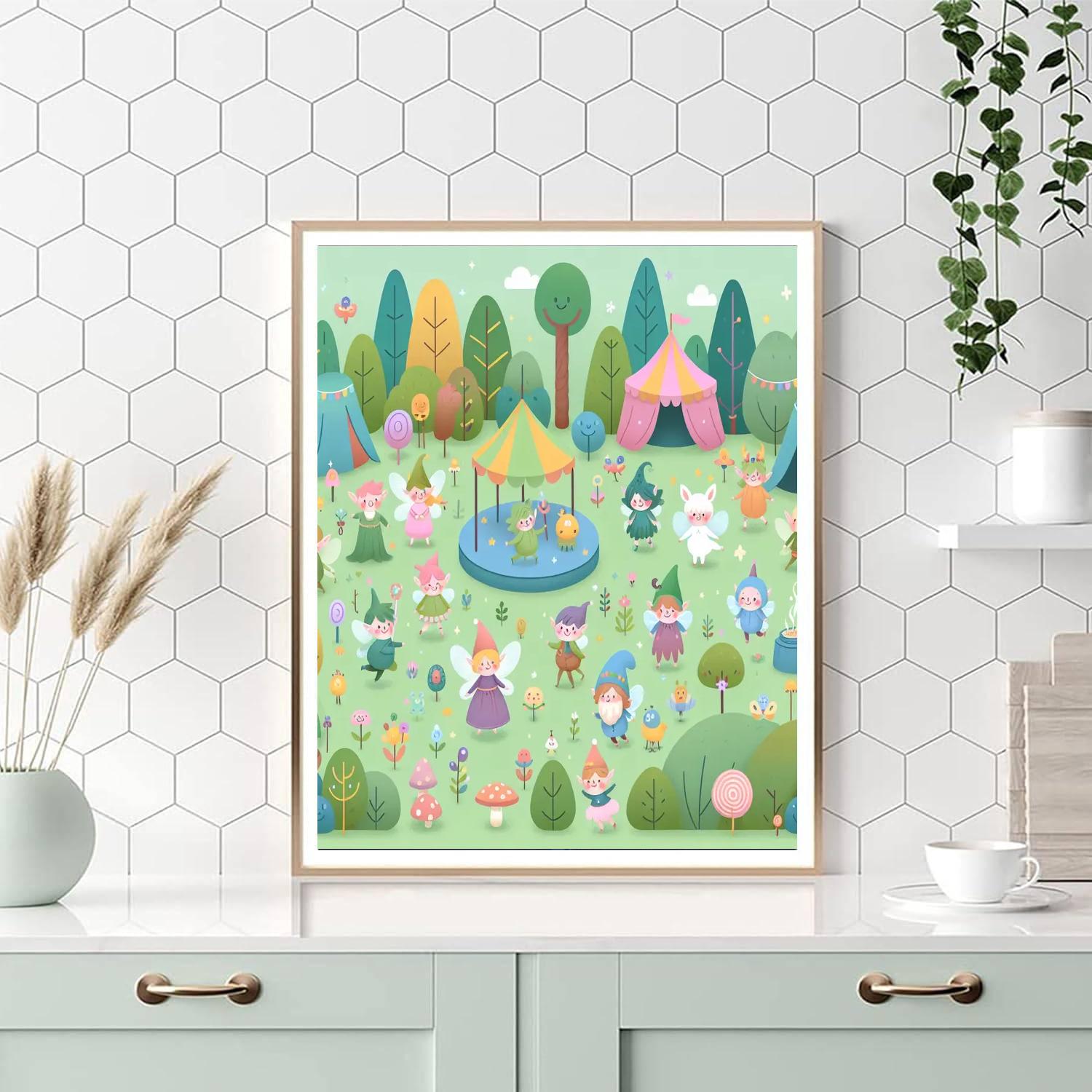 Fantasy Forest Fair Number Painting