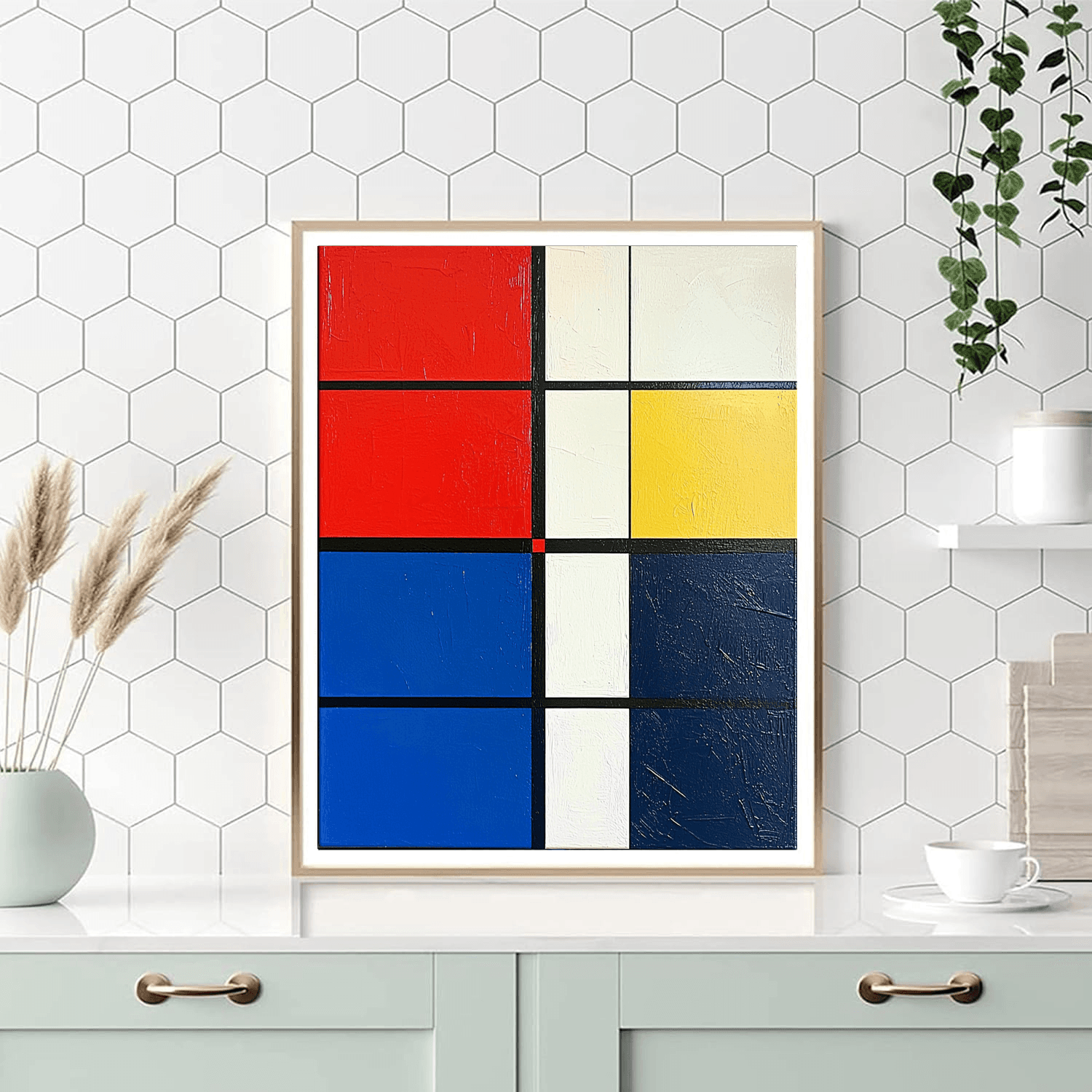 Piet Mondrian Inspired Joyful Geometry  Paint By Numbers Art