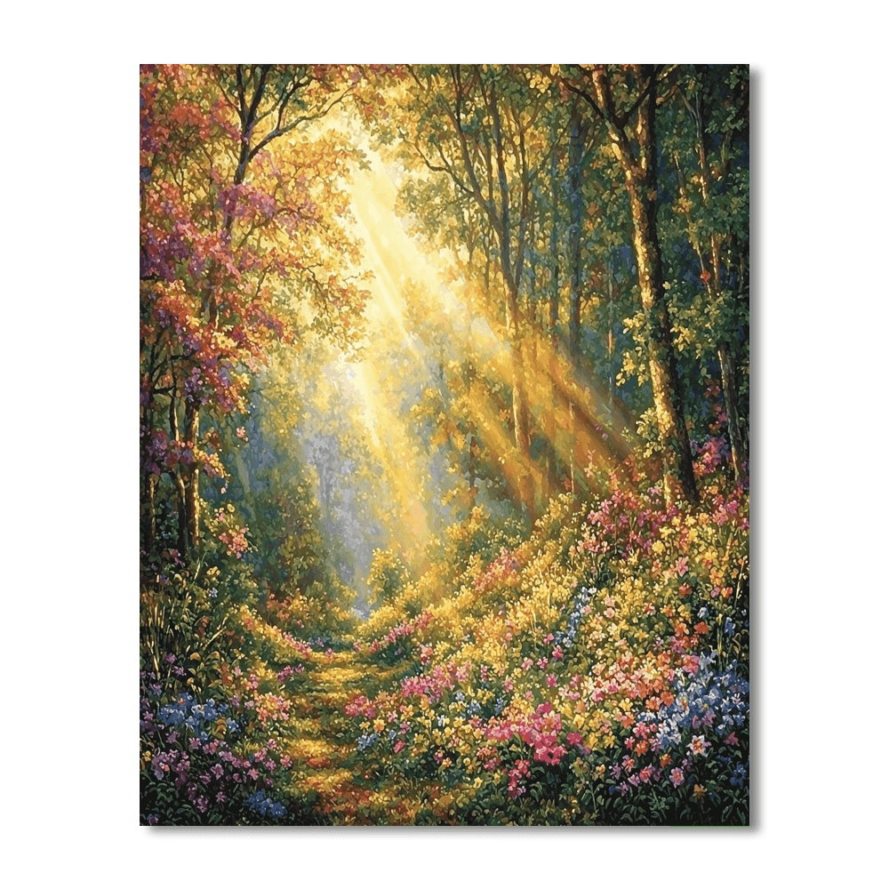 Kinkade Inspired Timeless Enchanted Forest  Painting By Numbers Kit