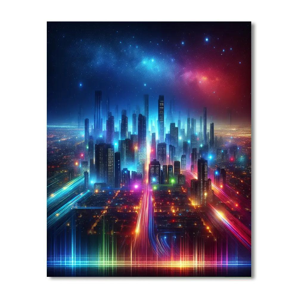 Radiant City Lights Painting By Numbers Kit