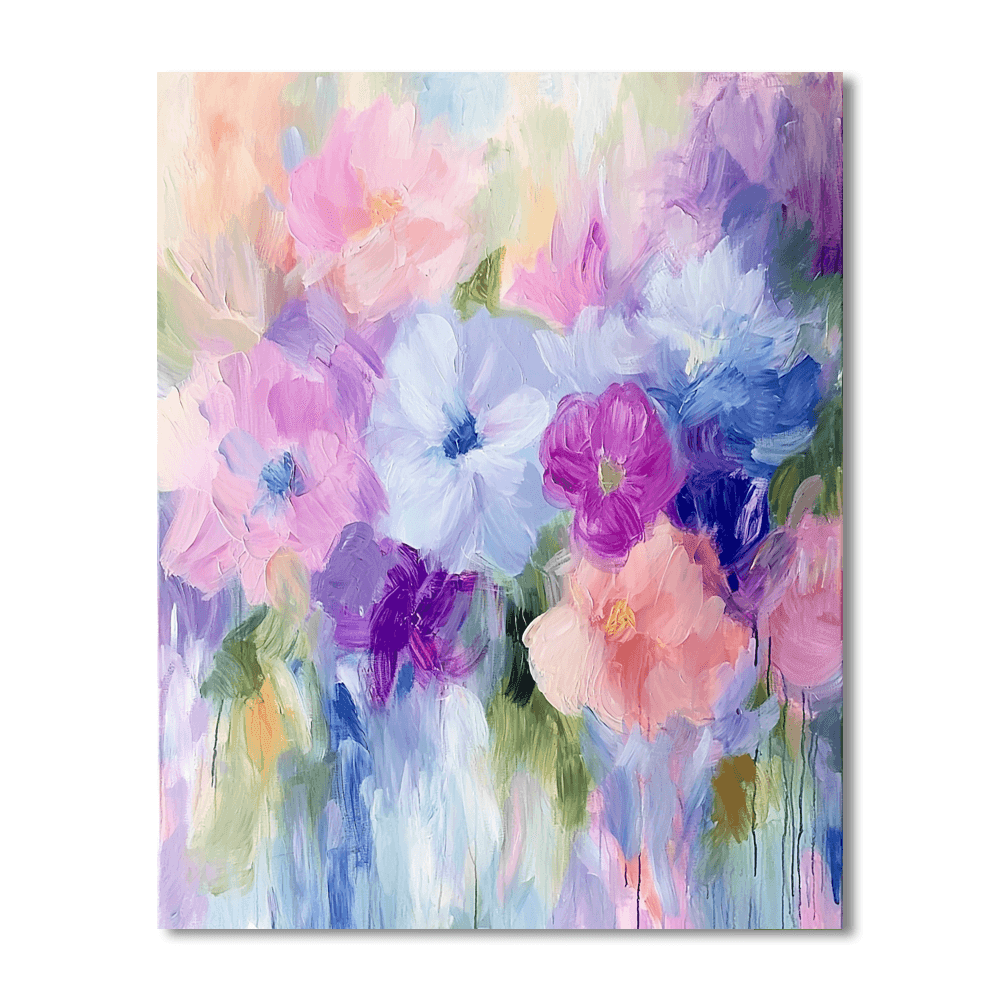 Claude Monet Inspired Modern Floral Symphony  Paint By Color