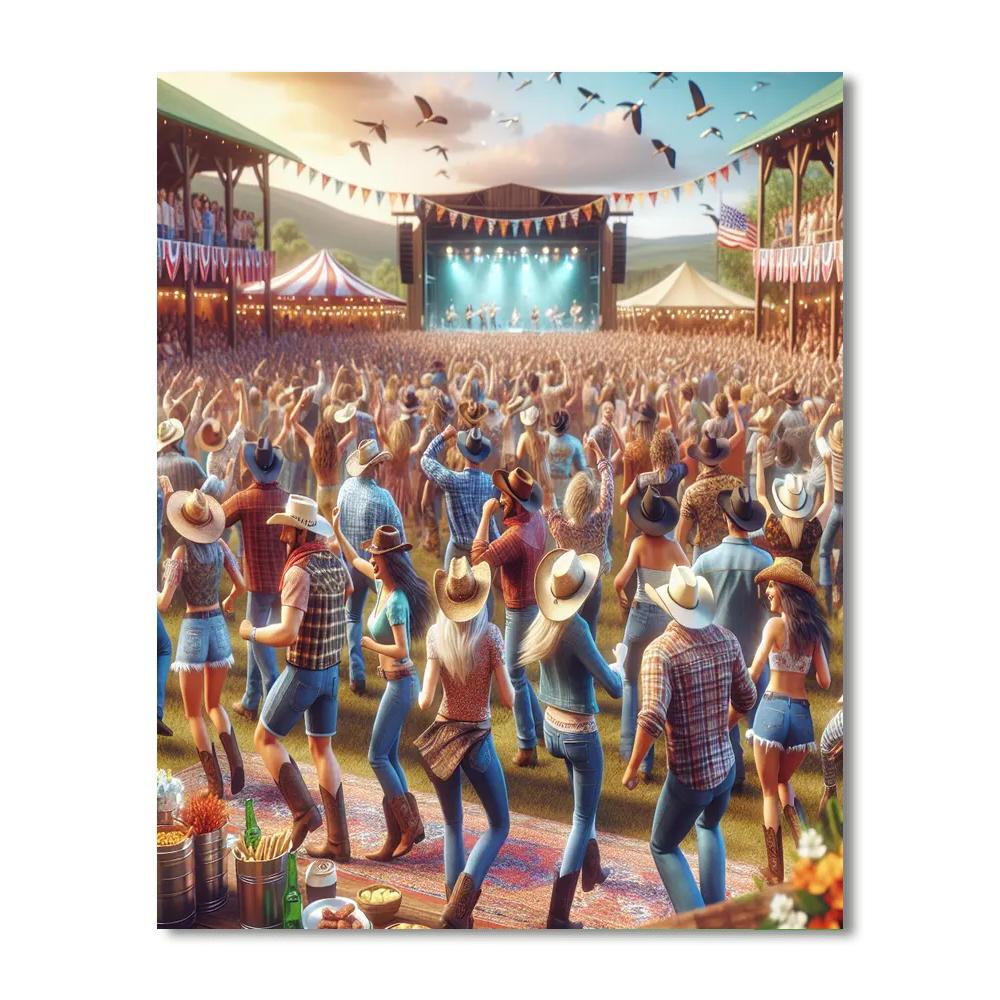 Omagh Country Music Festival - Northern Ireland Number Painting