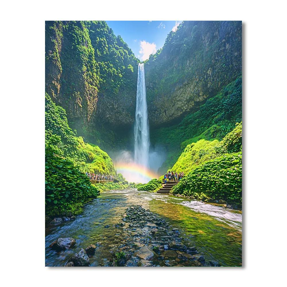 Skógafoss Waterfall - Iceland Numbered Painting Kits