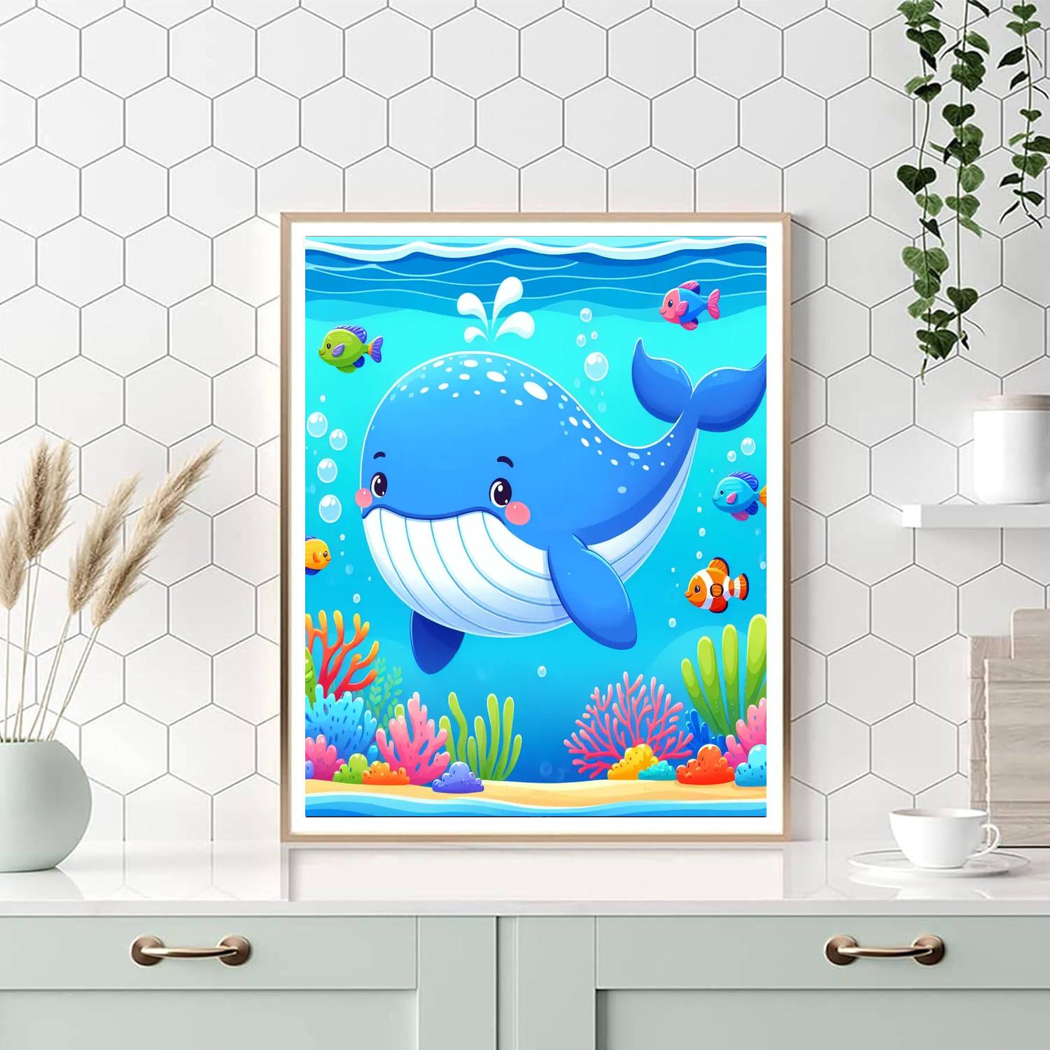 Wonderful Whale Number Painting