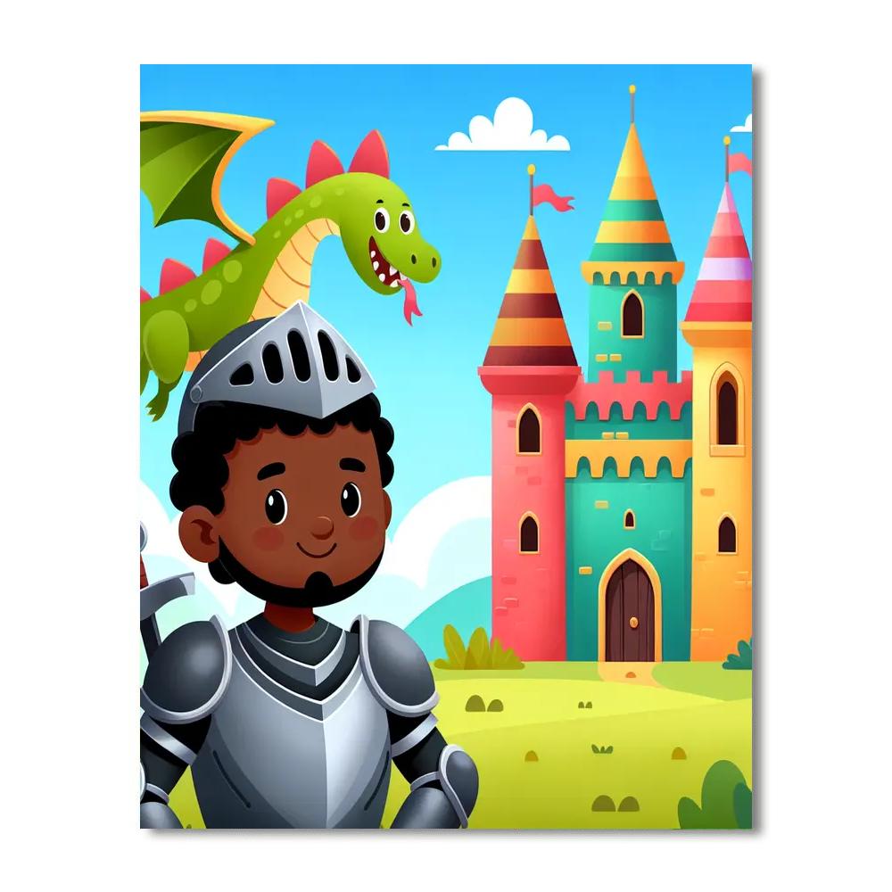 Epic Castle Battle Paint By Numbers Art