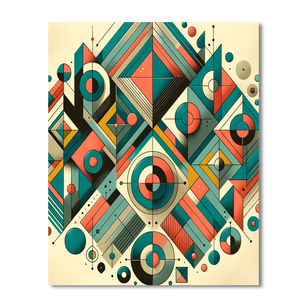 Bold Geometric Patterns DIY Paint By Numbers