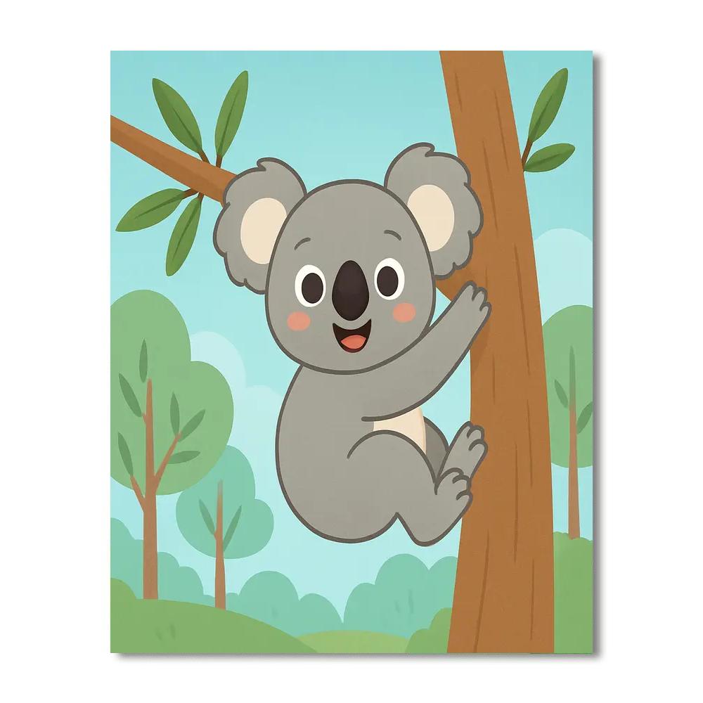 Cute Cuddly Koala DIY Paint By Numbers