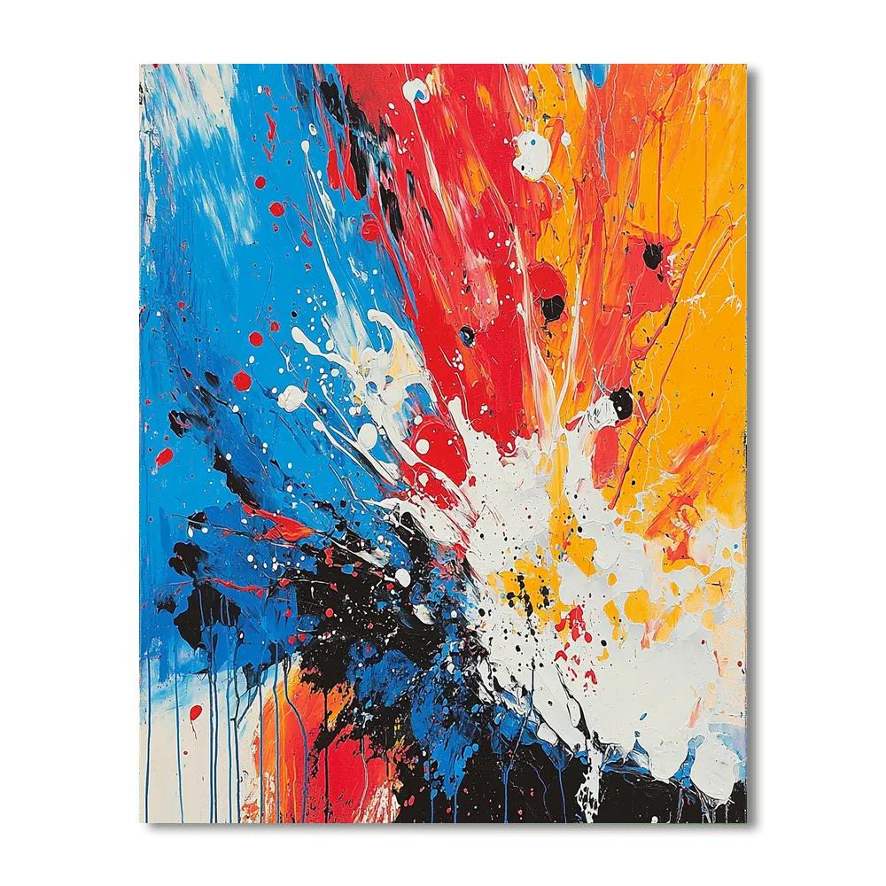 Jackson Pollock Inspired Abstract Sound Waves  Paint By Number