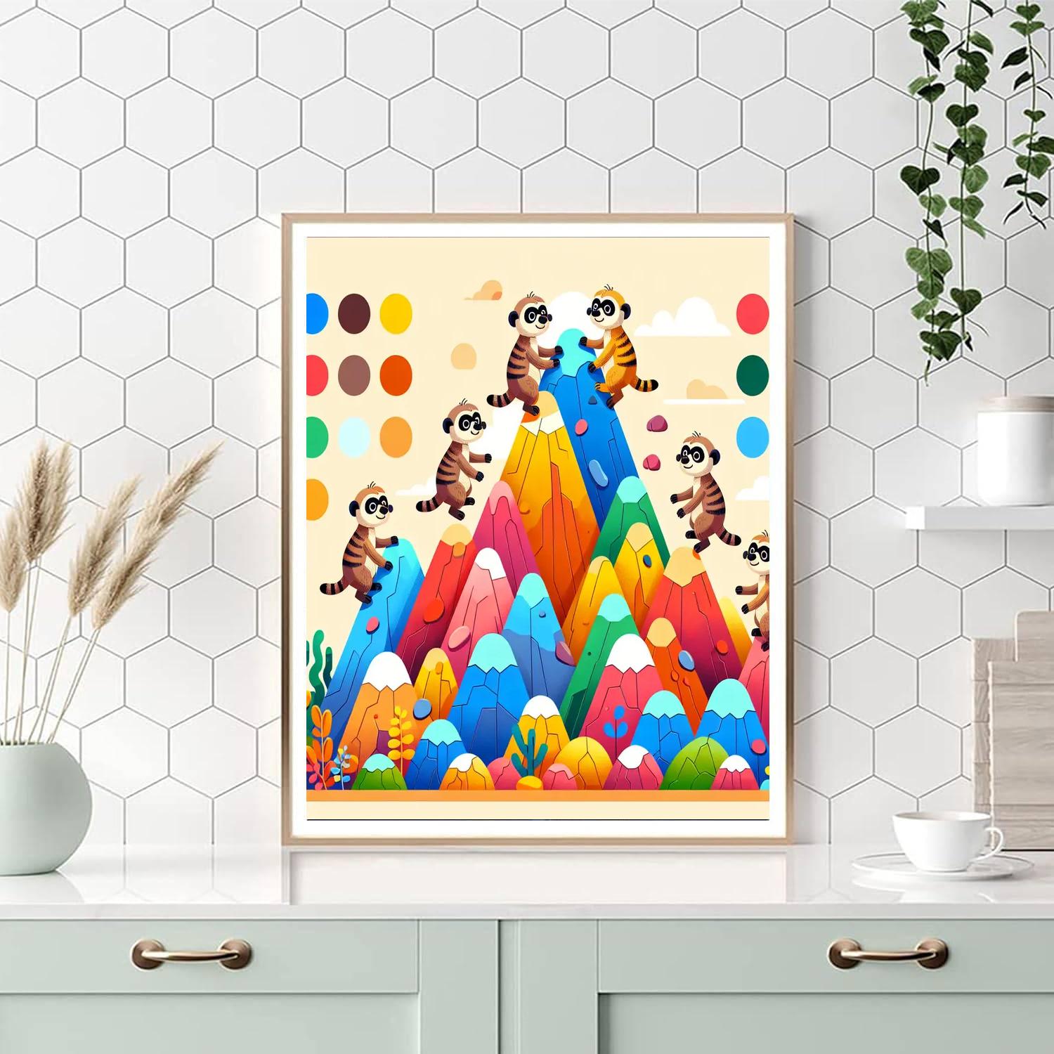 Meerkat Mountain Expedition Paint By Numbers