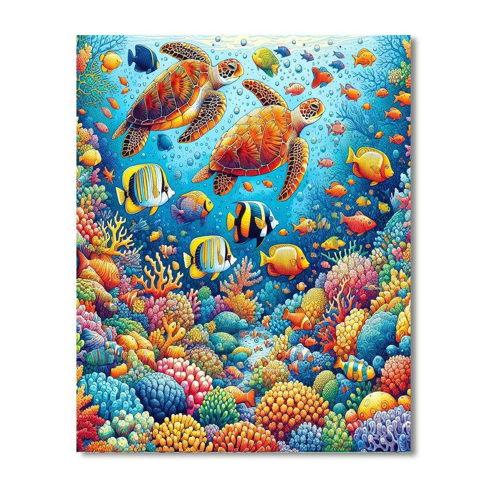 Fanciful Underwater World Numbered Painting Kits