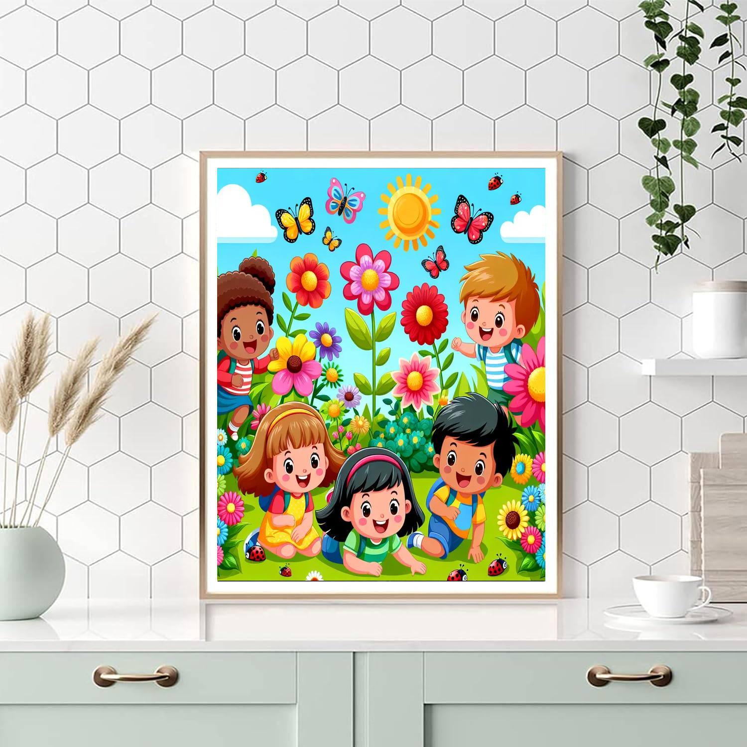 Jolly Garden Adventure Painting Number Kit