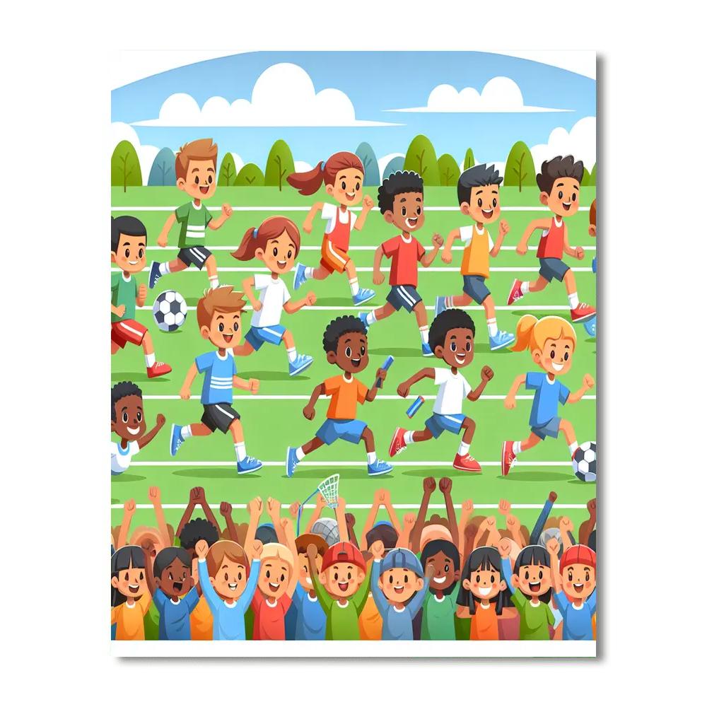Sports Day Celebration Painting Number Kit