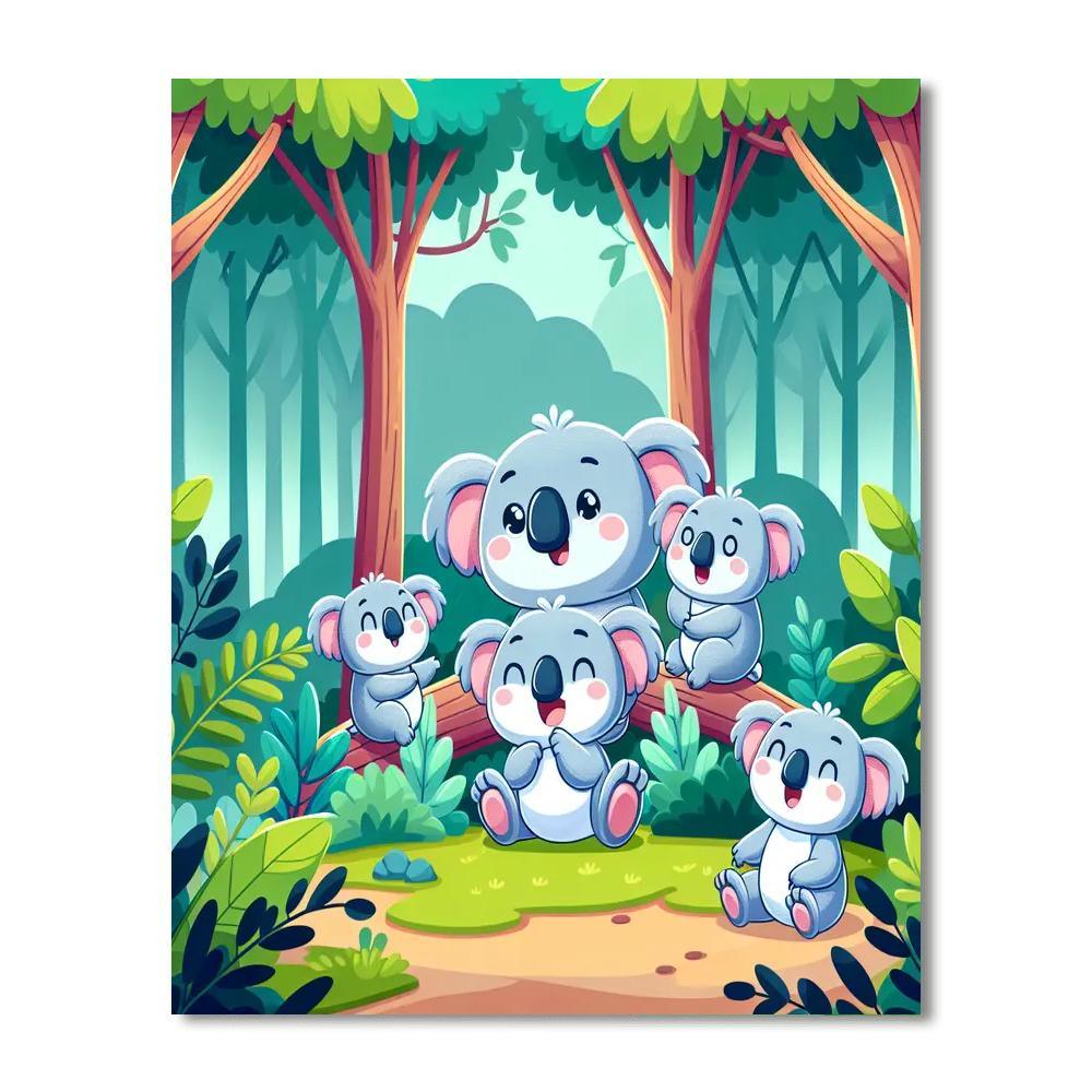 Cute Cuddly Koalas Painting By Numbers Kit