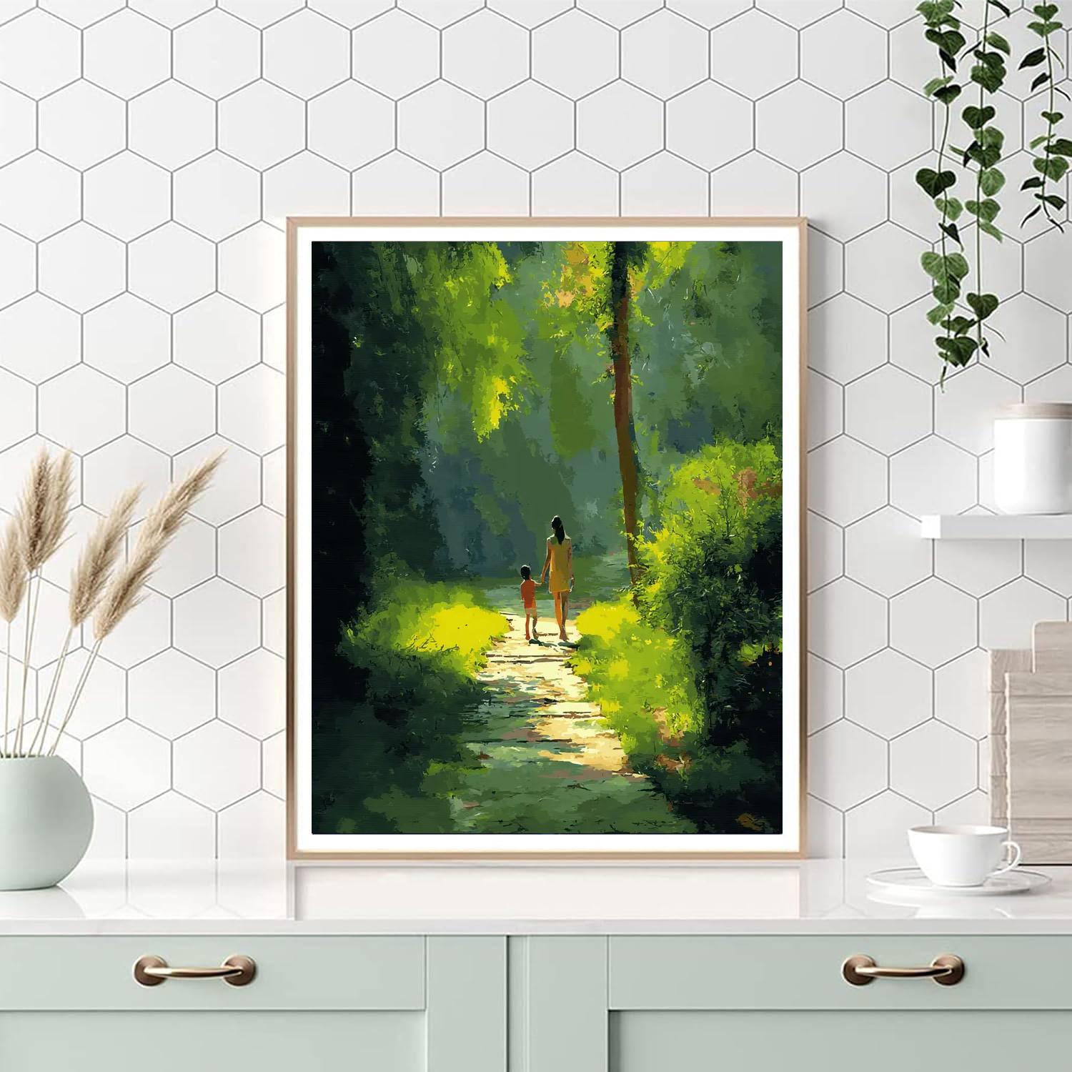 Holding Hands On A Journey Numbered Painting Kits