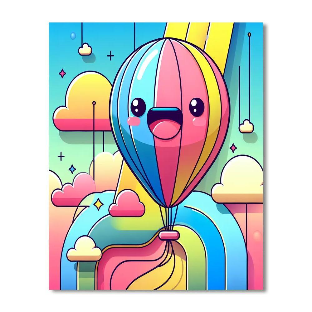 Bouncy Balloon Buddy DIY Paint By Numbers