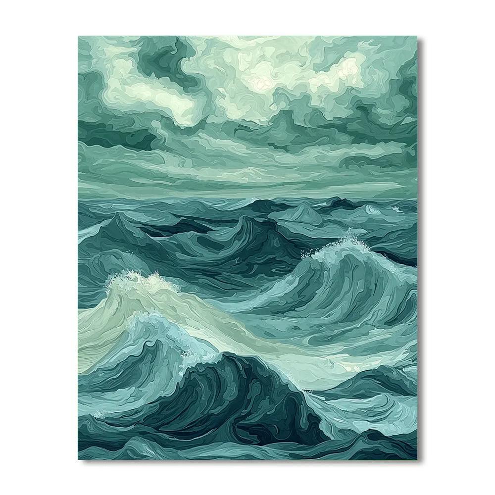 Leonardo Da Vinci Inspired A Symphony Of Waves  Paint By Number
