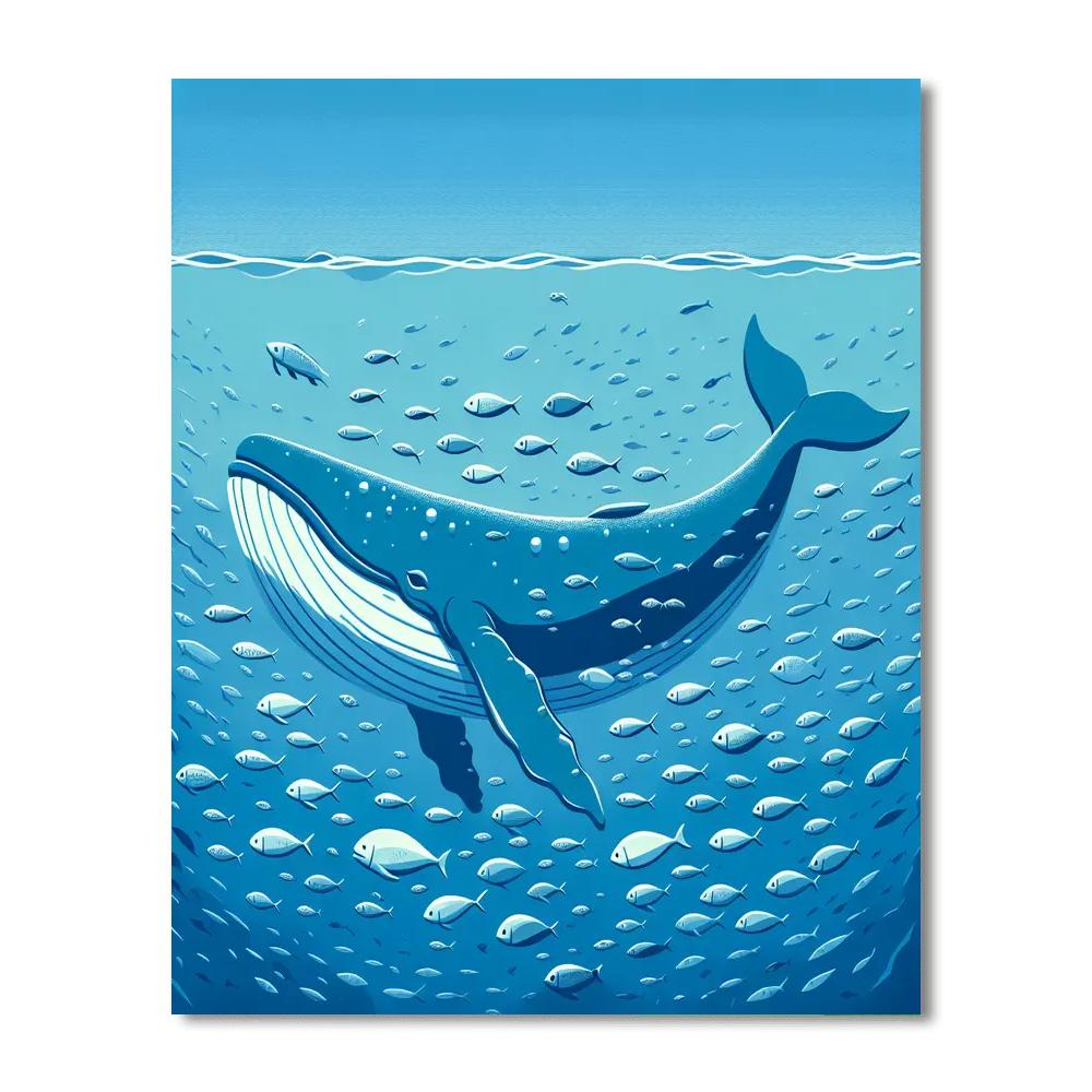 Whale's Oceanic Voyage Paint By Number