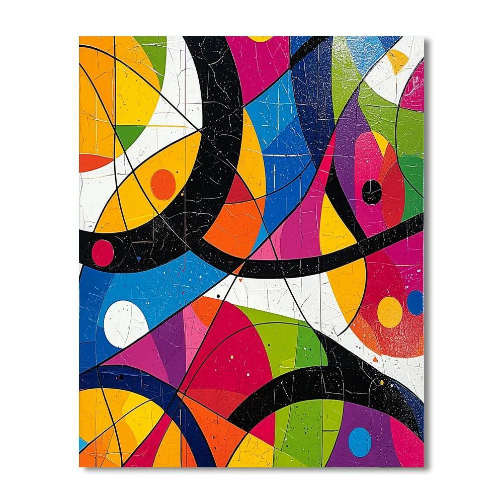 Joan Miró Inspired Harmony Of Forms  Number Painting