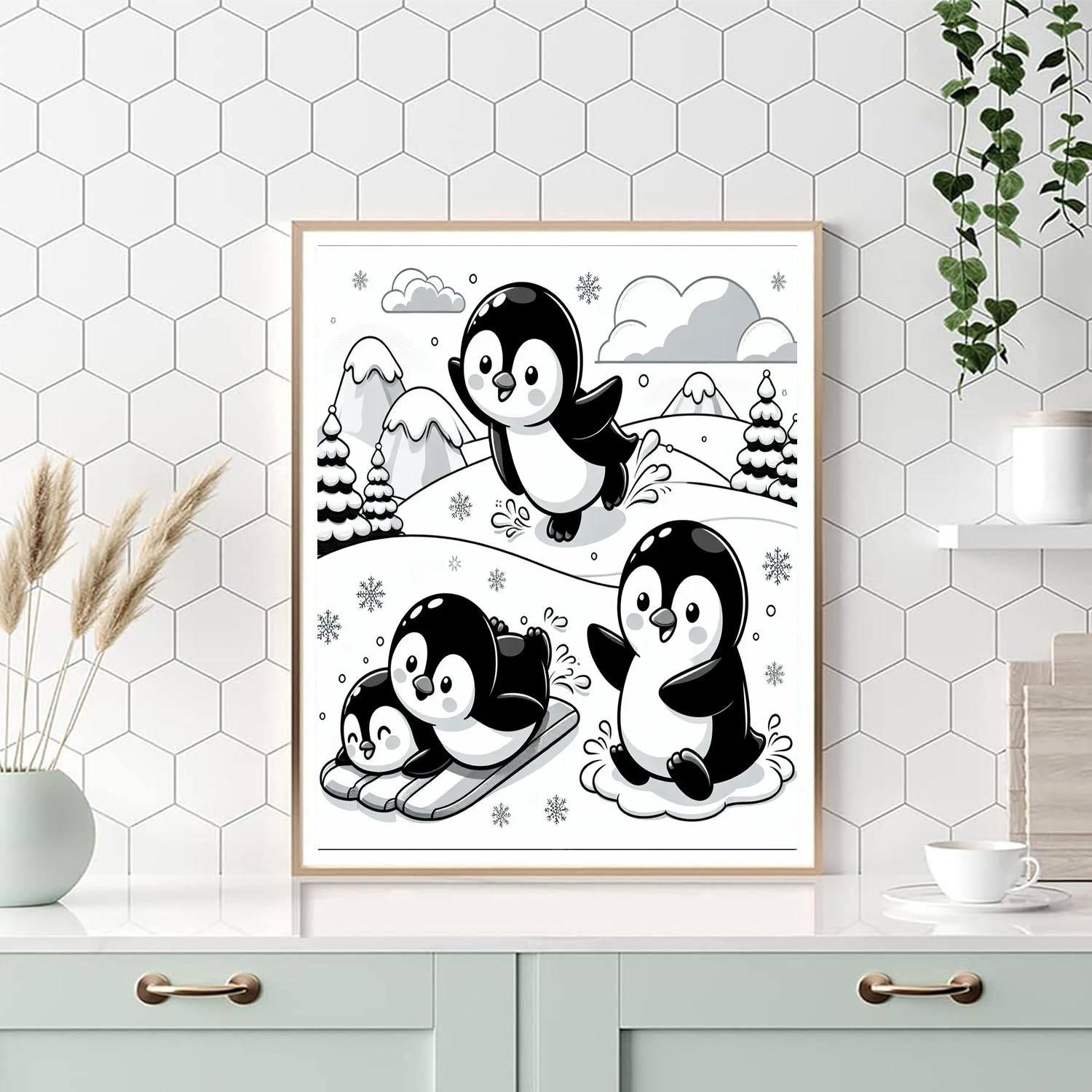 Silly Penguin Escapades Paint By Numbers Kits