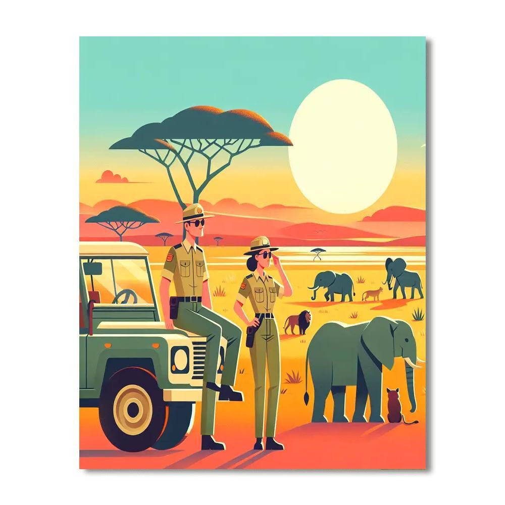Safari Ranger Expedition Paint By Numbers