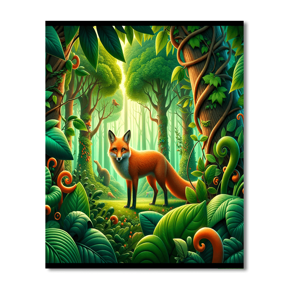 Fabled Fox Glade DIY Paint By Numbers