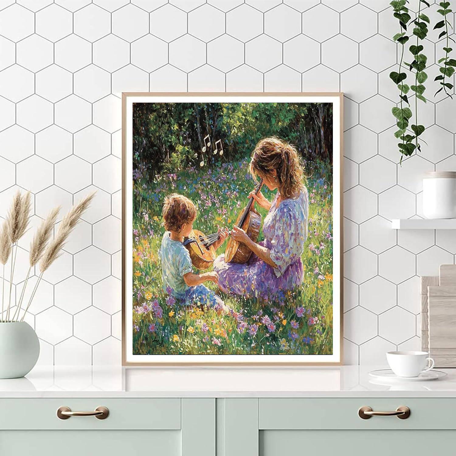 Heartstrings In The Meadow DIY Paint By Numbers