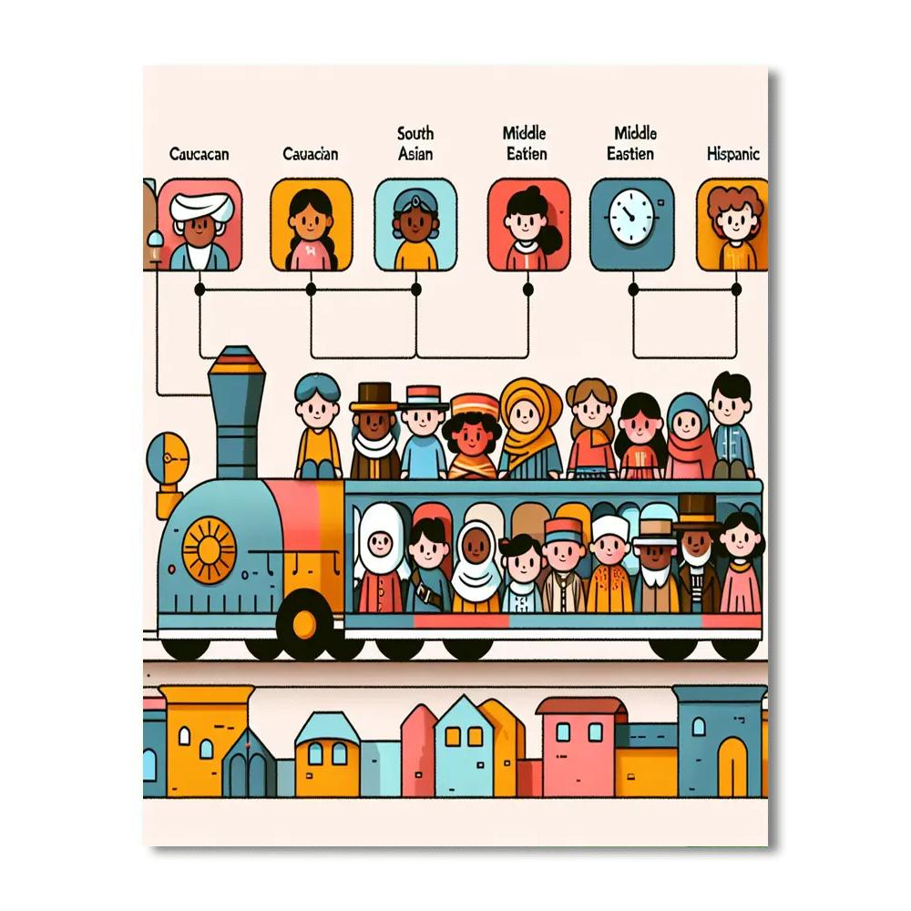 Time-traveling Train Paint By Color