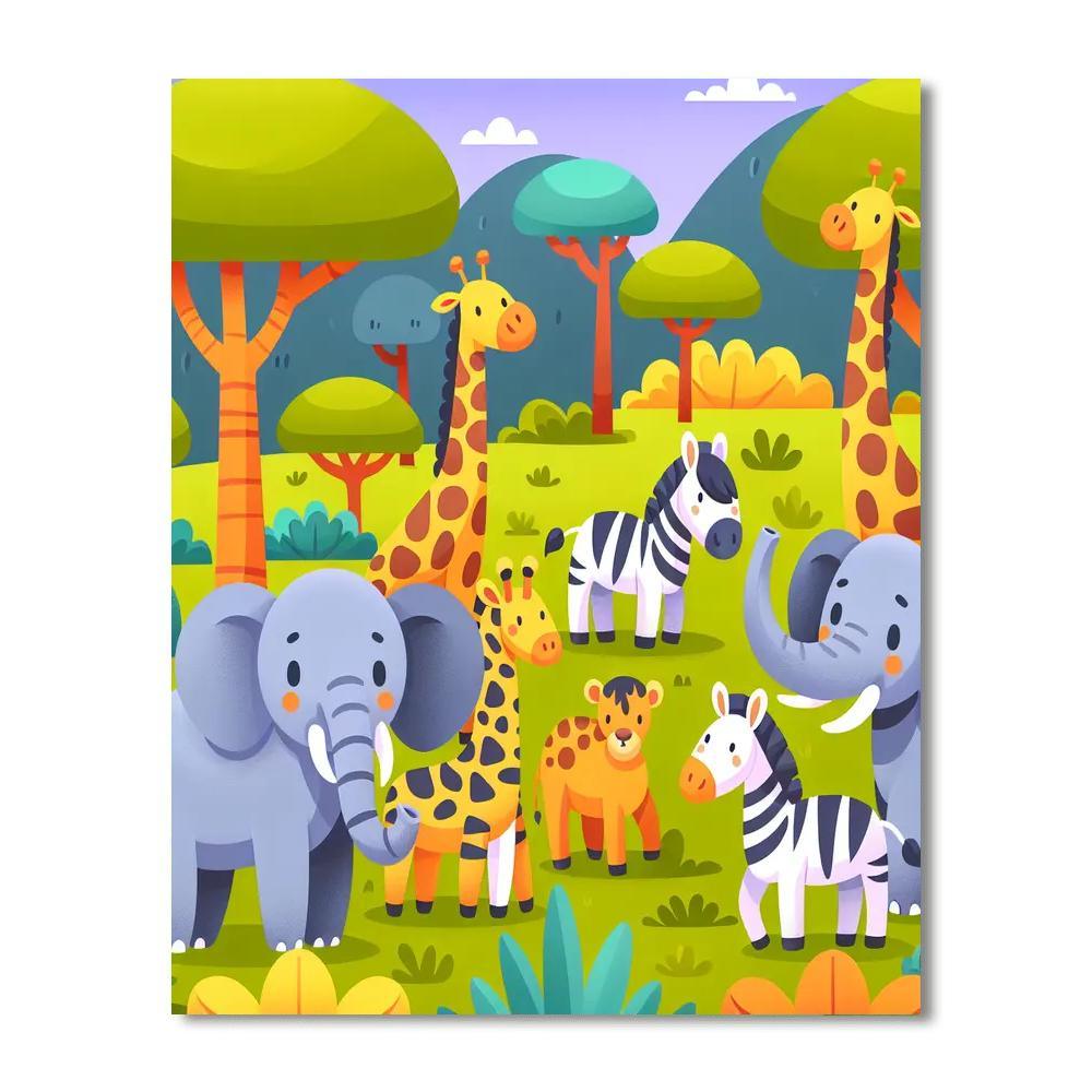 World Of Wild Safari Numbered Painting Kits