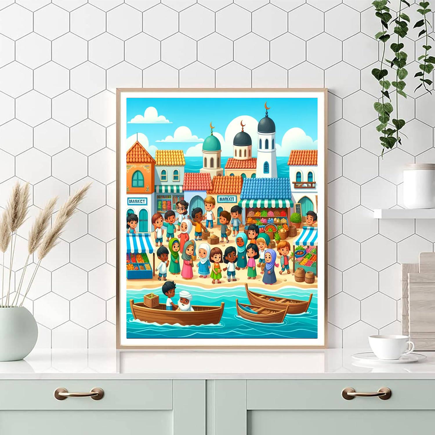 Seaside Village Excursion Numbered Painting Kits