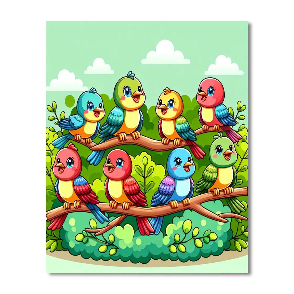 Chirpy Birdwatching Adventure Painting Number Kit