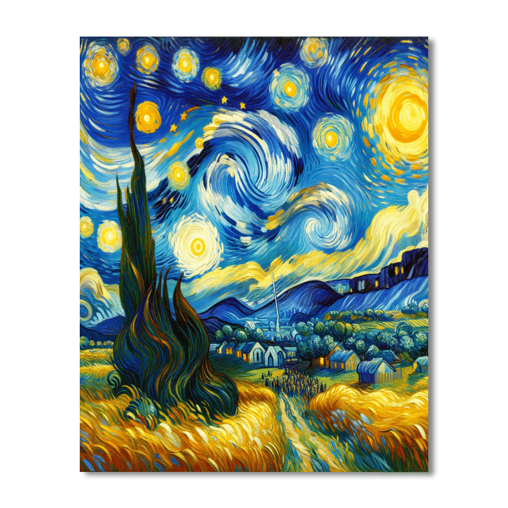 Van Gogh's Starry Reverie Paint By Numbers
