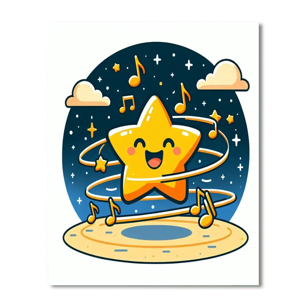 Silly Dancing Star DIY Paint By Numbers