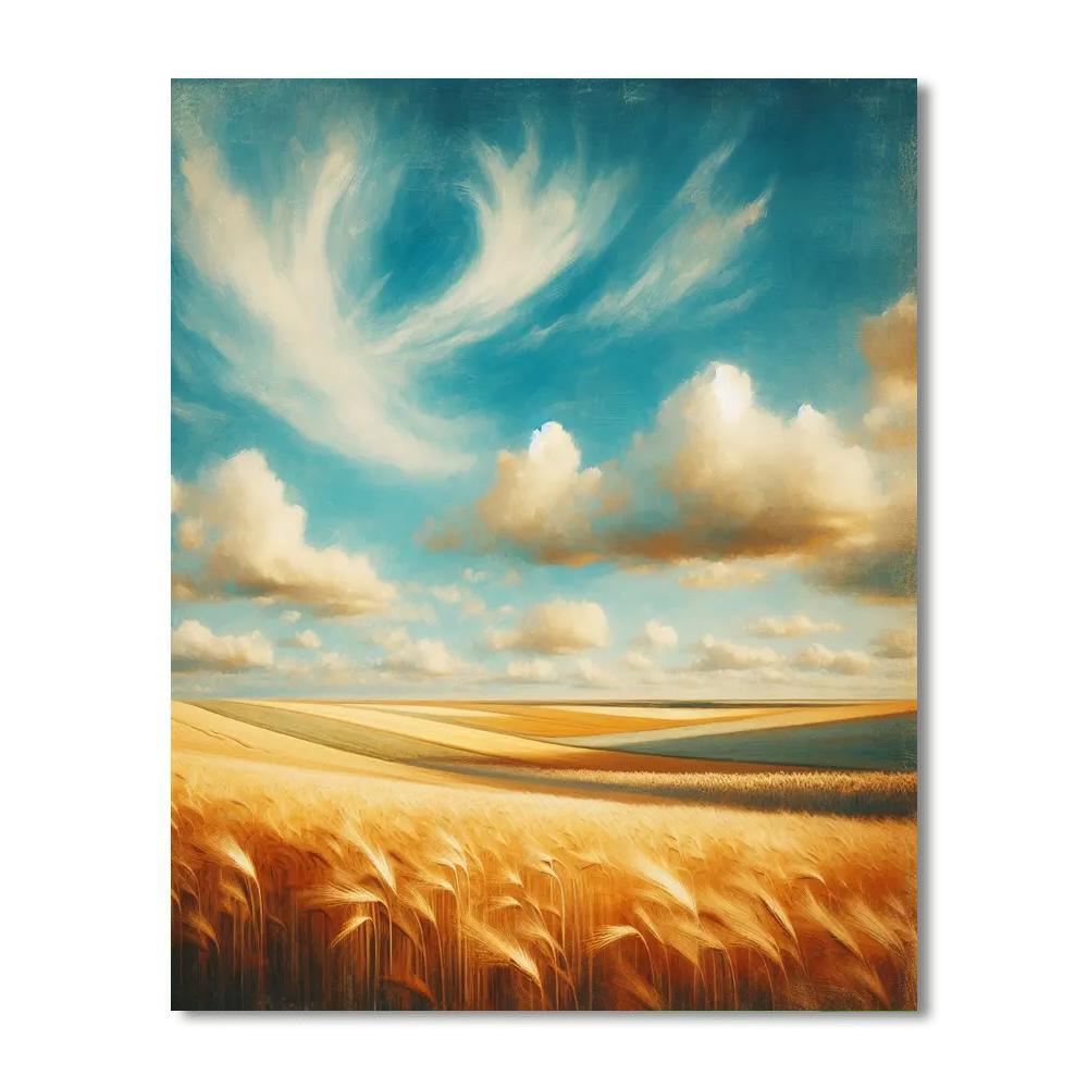 Golden Field Serenity Paint By Number