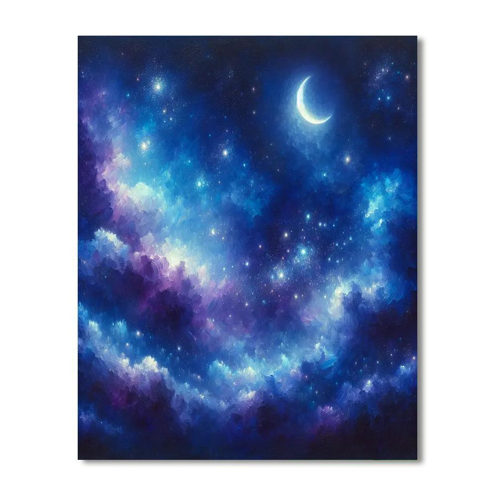 Ethereal Starry Night Painting Number Kit
