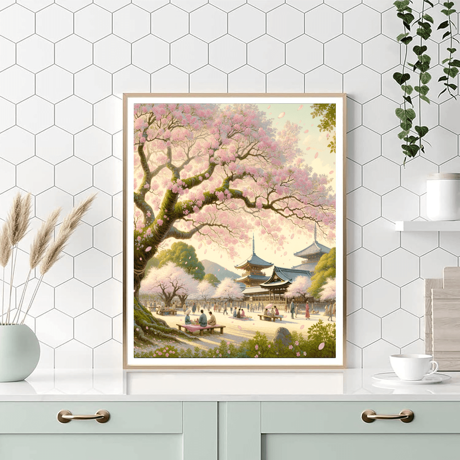 Hanami - Kyoto, Japan Painting By Numbers Kit