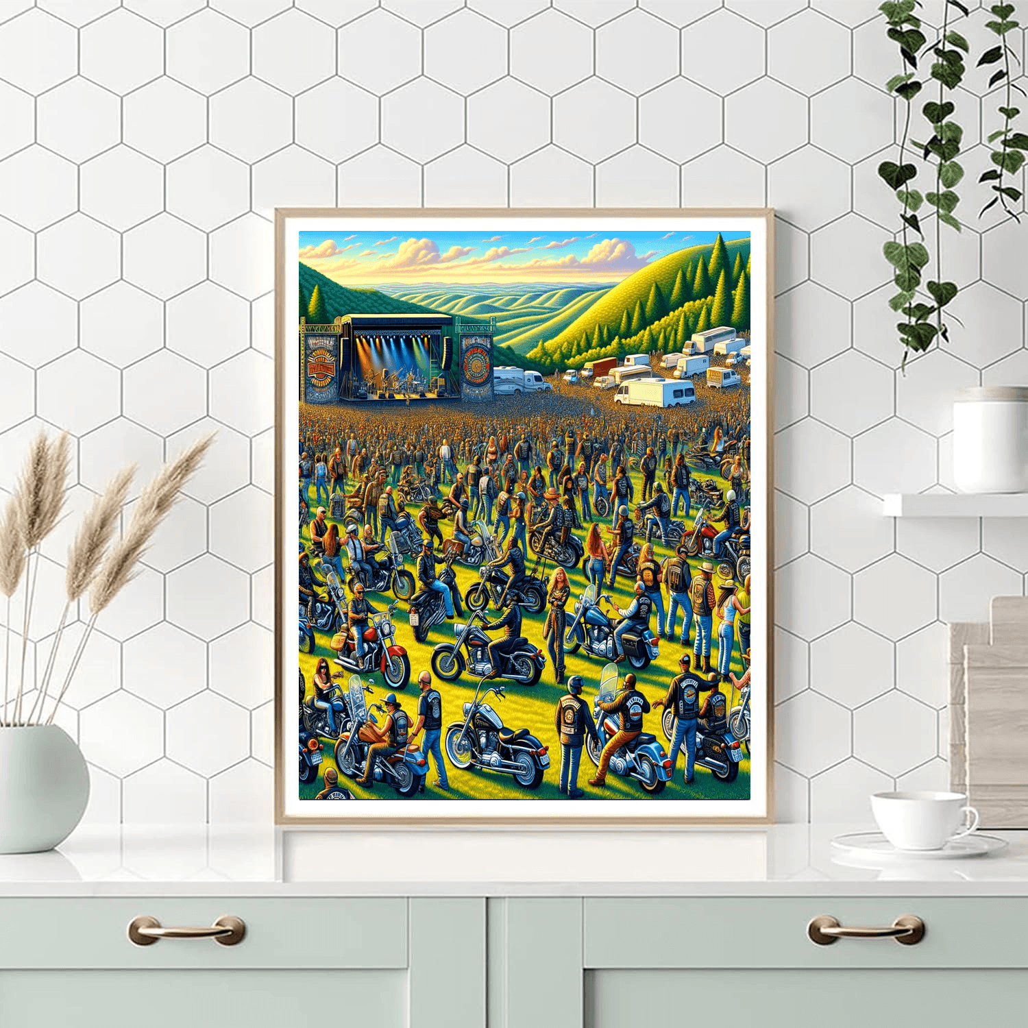 Harley-davidson Rally - Usa Number Painting