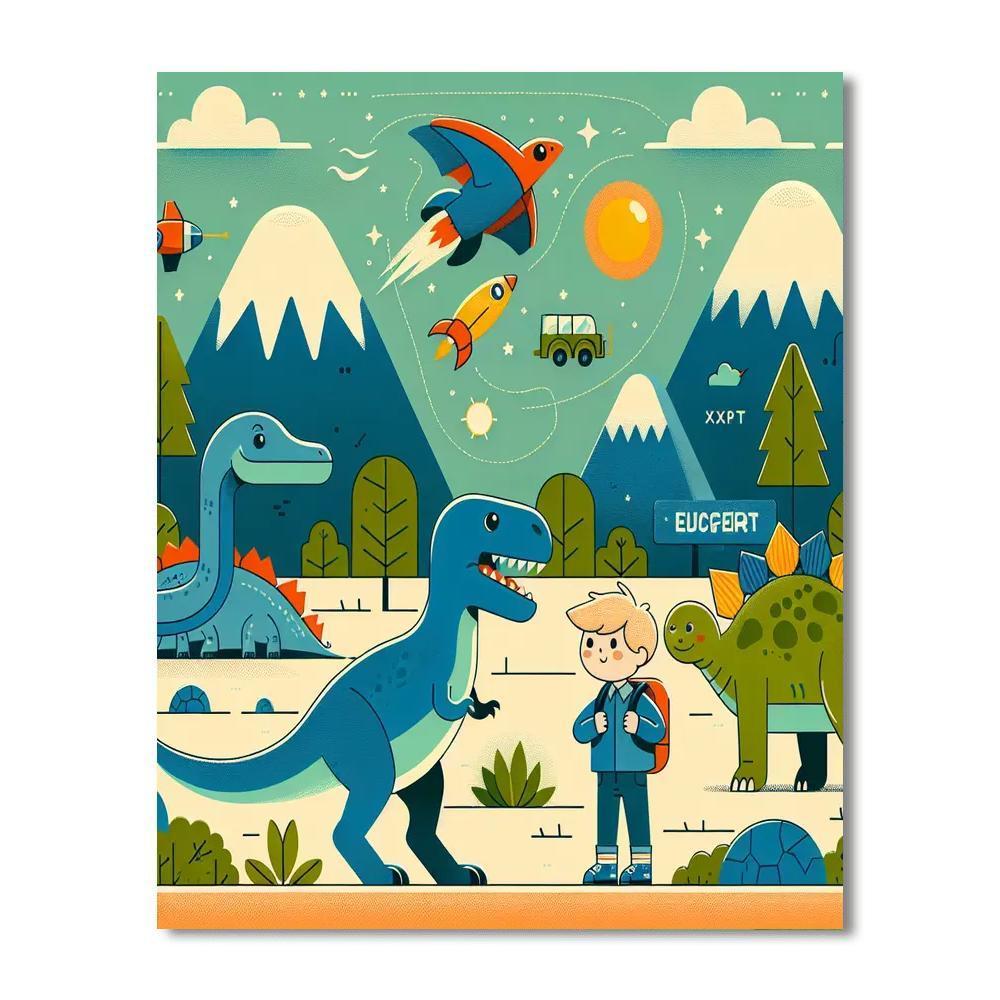 Jurassic Adventure Trail Paint By Numbers Kits