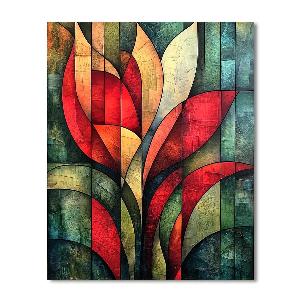 Paul Cézanne Inspired Geometric Flora  Paint By Numbers Kits