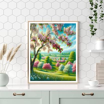 Blossoming Orchard Dream Paint By Number