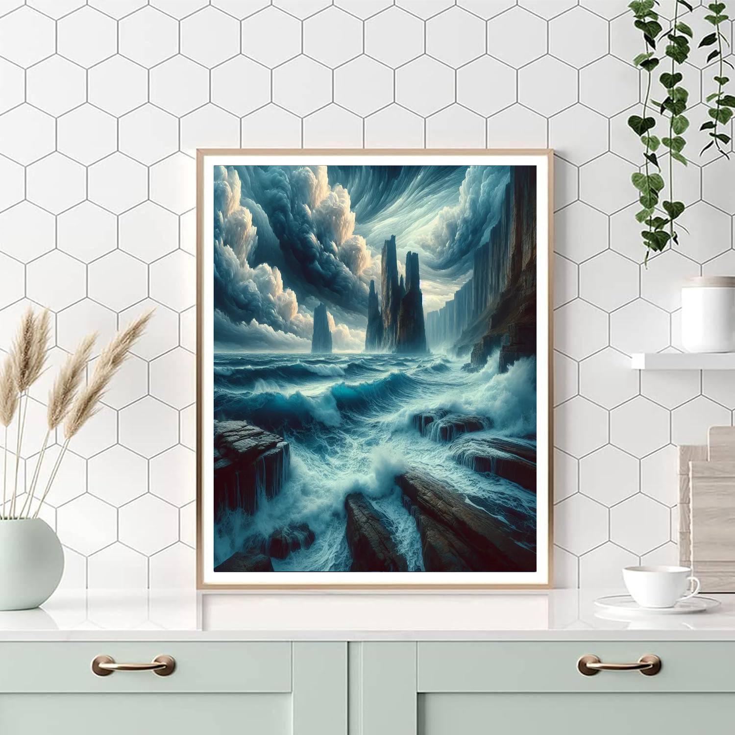 Dramatic Highland Cliffs Painting By Numbers Kit