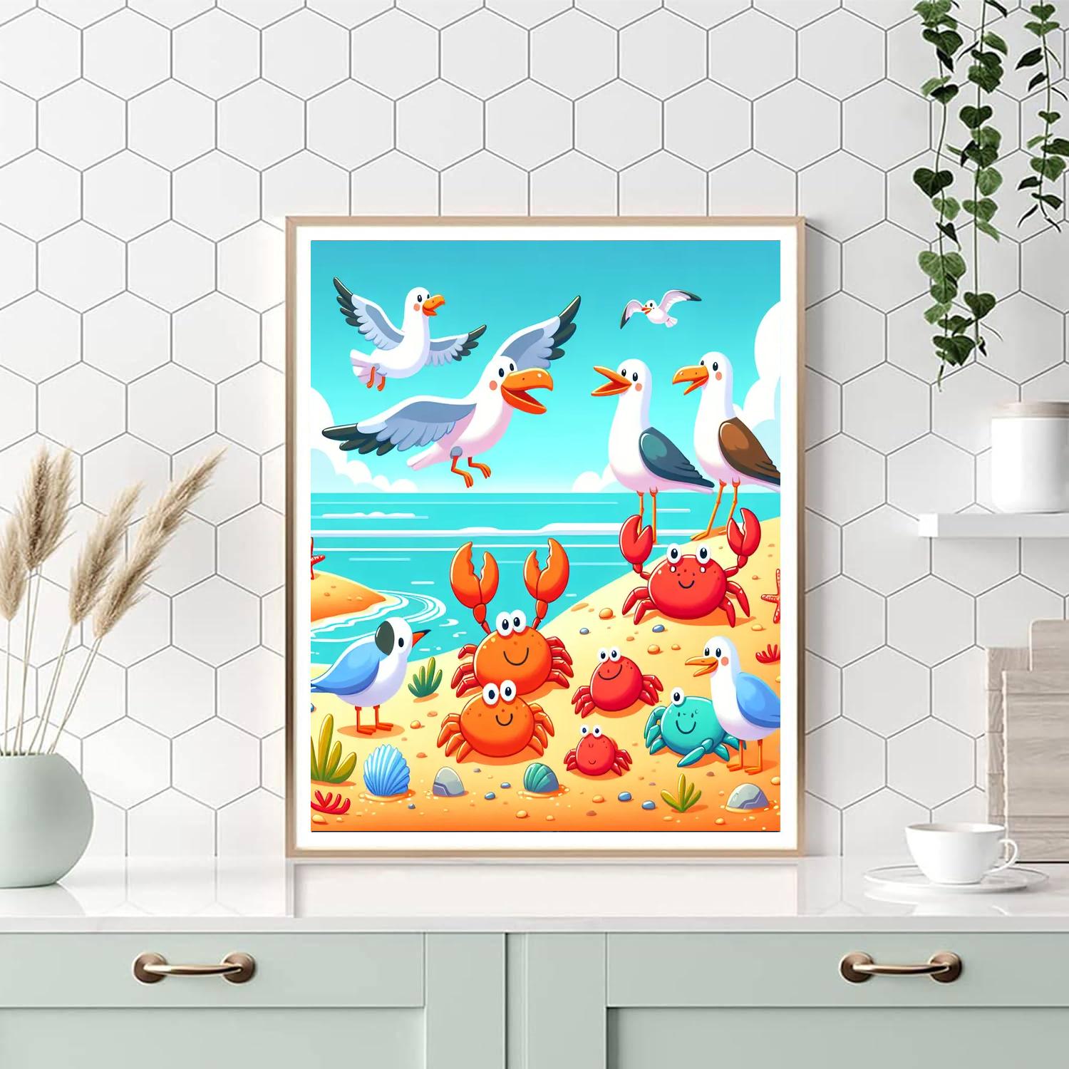 Seaside Safari Paint By Numbers Art