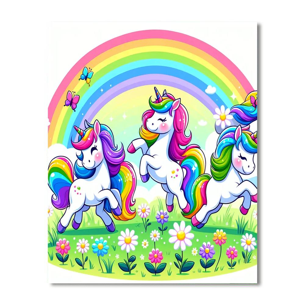 Unicorn's Rainbow Dream Numbered Painting Kits