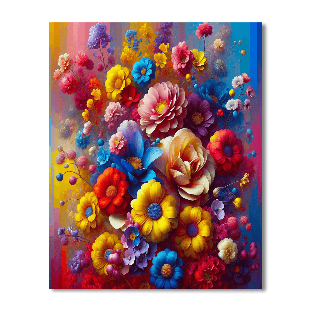 Vibrant Floral Harmony Paint By Numbers