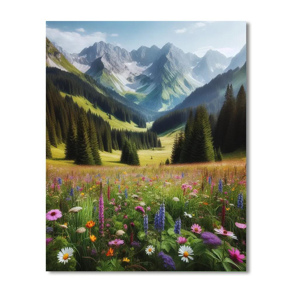 Mystical Mountain Meadow Paint By Numbers Kits