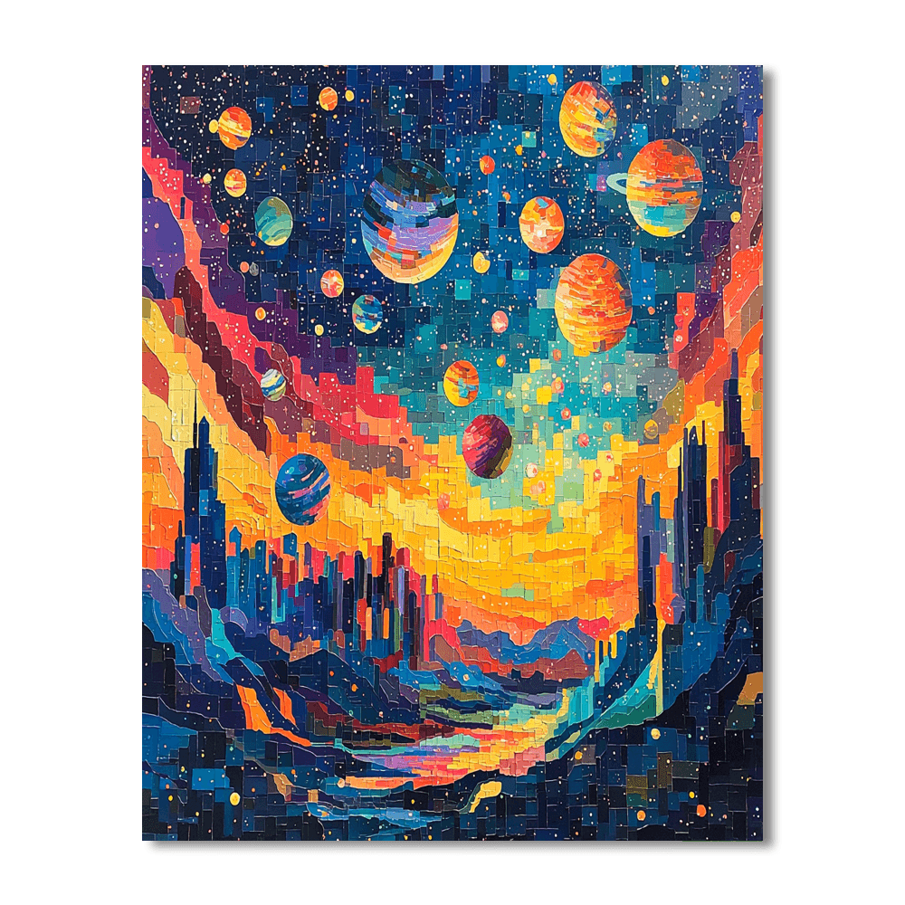 Michelangelo Inspired The Solar Sistine  Paint By Numbers Art