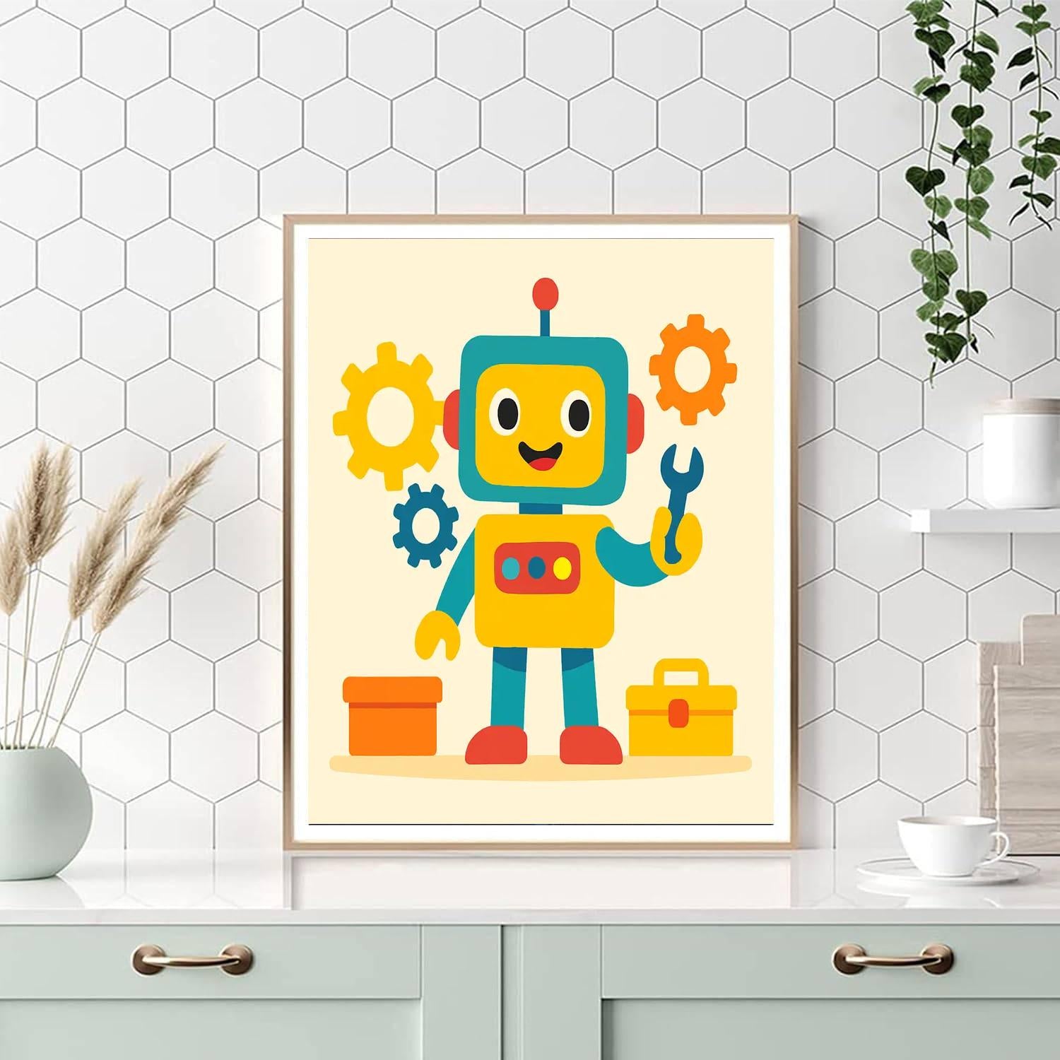 Robot Builder DIY Paint By Numbers