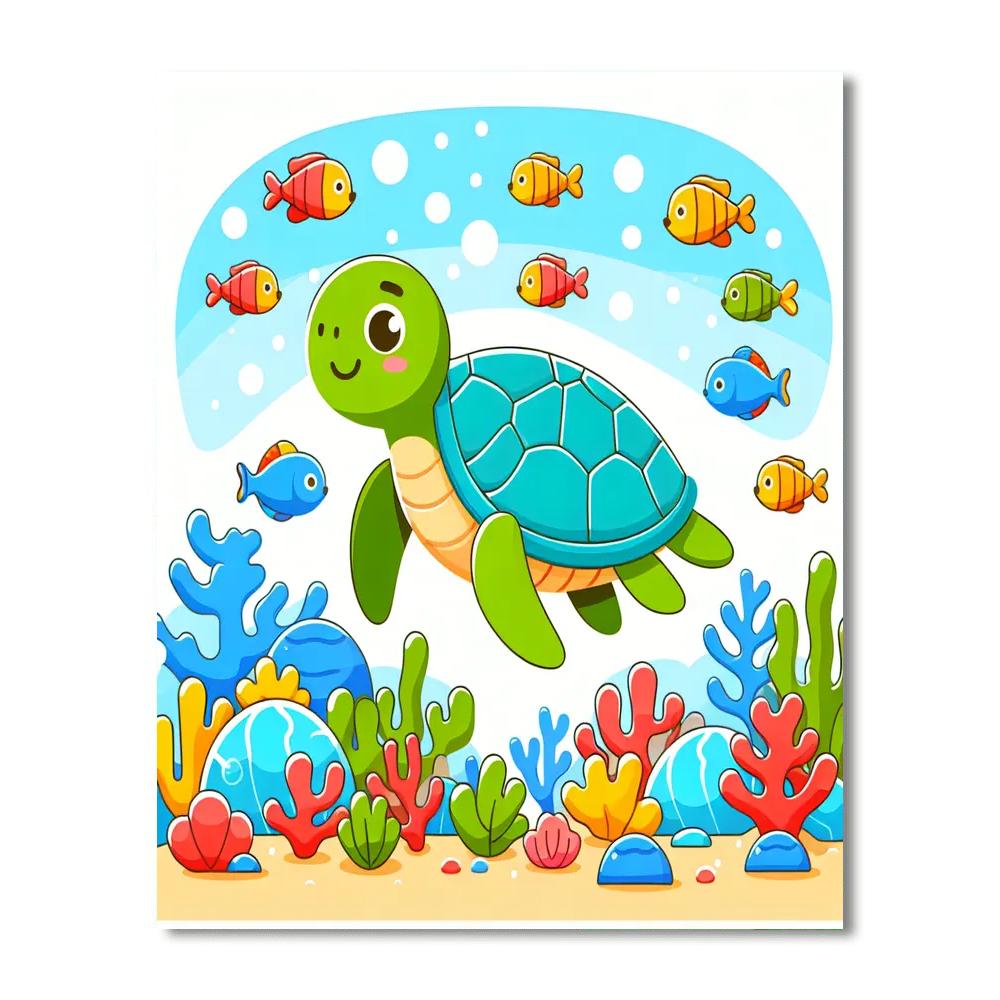 Sea Turtle Ocean Adventure Paint By Numbers Kits