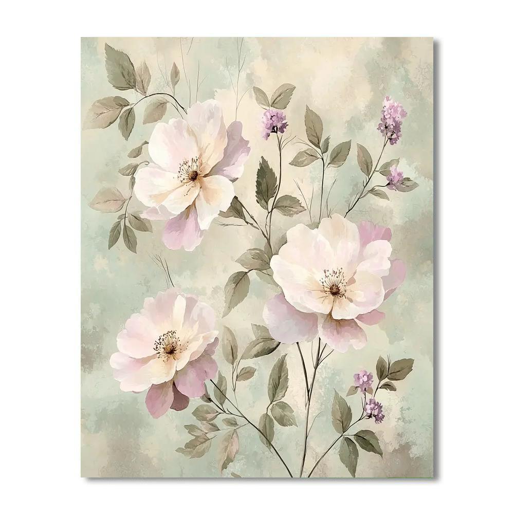 Leonardo Da Vinci Inspired Whispering Blooms Study  Paint By Numbers