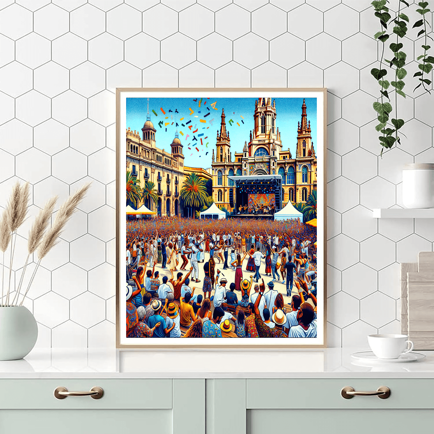 The Barcelona Summer Festival Paint By Color